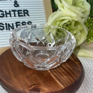 Val St Lambert - RIO Belgium Cut Crystal Candy Bowl  4" - Signed